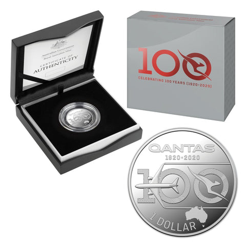 2020 $1 Celebrating 100 Years QANTAS 1/2oz Silver Proof Coin LIMITED EDITION SOLD OUT