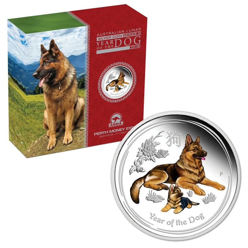 Australia 2018 Perth Mint 25c Lunar New Year II Year of the Dog 1/4oz Silver Proof Coin ANDA Special Edition