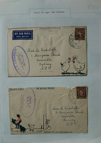 Active Service Mail RAAF Censor 202 Still on Eggs and Dinner