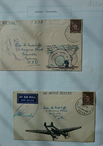 Military Mail On Active Service Action Stations Plane RAAF Censor 202