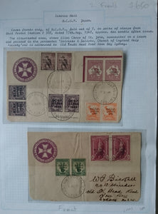 BCOF Japan Australia 1948 Sailors & Soldiers Church of England Help Society 2 Fronts with stamps