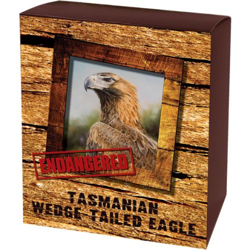 Tuvalu 2012 Endangered and Extinct Series Tasmanian Wedge-Tail Eagle 1oz 999 Silver Proof Coin Box Cert