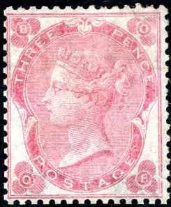 GB Great Britain 1862 SG 77 3d pale carmine-rose Mint
