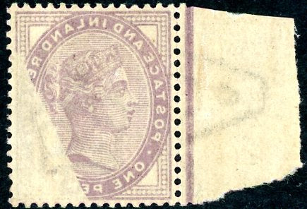 GB Great Britain SG 172 1d lilac Die II with offset MUH