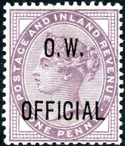 GB Great Britain SG O33 Office of Works 1d lilac MLH