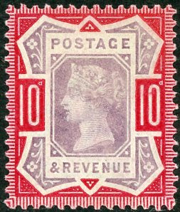 GB Great Britain SG K39-3 10d Postage & Revenue MUH