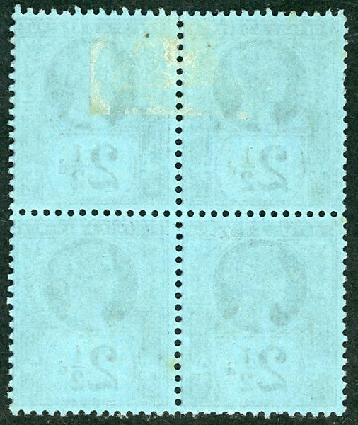 GB Great Britain SG 201 2½d Postage & Revenue Block of 4 Mint