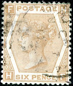 GB Great Britain SG 124 6d Sixpence Stamp Used
