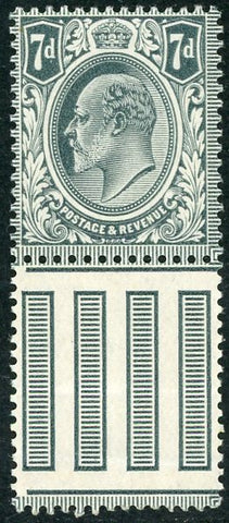 GB Great Britain 1910 SG249a 7d Deep Grey Black shade. Stamp with Cert