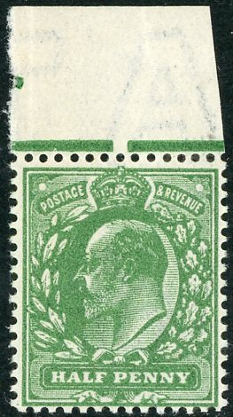 GB Great Britain ½d Deep Dull Yellow Green SG M3(4) with certificate MUH