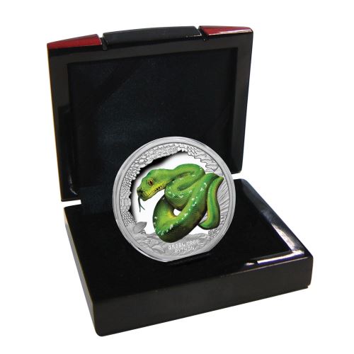 Tuvalu 2018 Remarkable GreenTree Python 1oz 999 Silver Proof Coin Box Cert