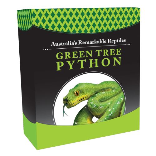 Tuvalu 2018 Remarkable GreenTree Python 1oz 999 Silver Proof Coin Box Cert