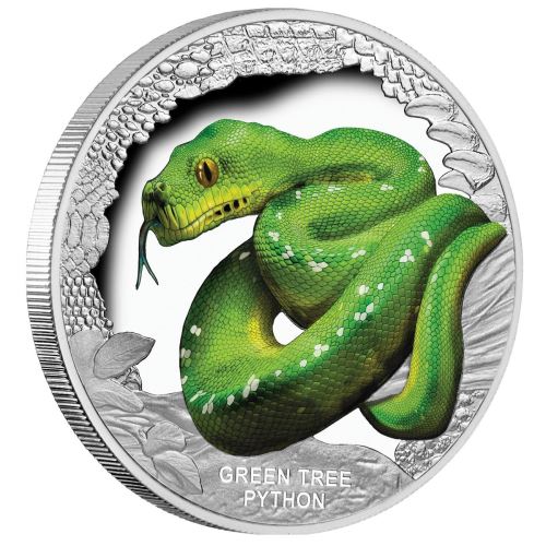 Tuvalu 2018 Remarkable GreenTree Python 1oz 999 Silver Proof Coin Box Cert