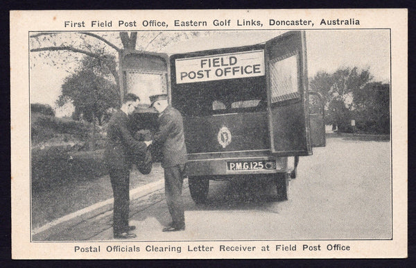 Golf Postcard First Field Post Office Eastern Golf Links Doncaster Australia Mint