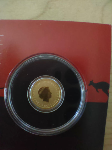 2013 $2 Australian Kangaroo Series .5 gram  .9999 Gold Coin