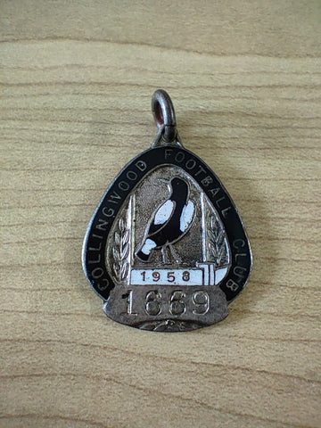 VFL 1958 Collingwood Football Club Membership Badge Member 1669