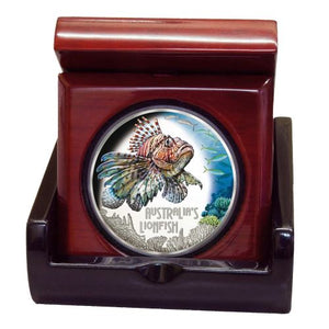 Tuvalu 2019 $1 Deadly and Dangerous Australian Lionfish 1oz 999 Silver Proof Coin Box Cert