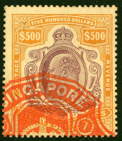 Malayan States Straits Settlements SG 169 $500 Stamp
