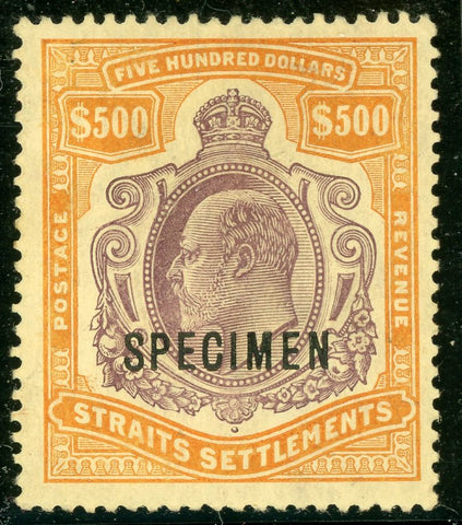 Malayan States Straits Settlements SG 169s $500 Mint Specimen Stamp