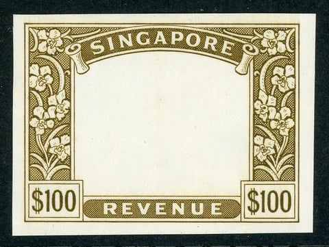 Singapore $100 Revenue Stamp Plate Proof