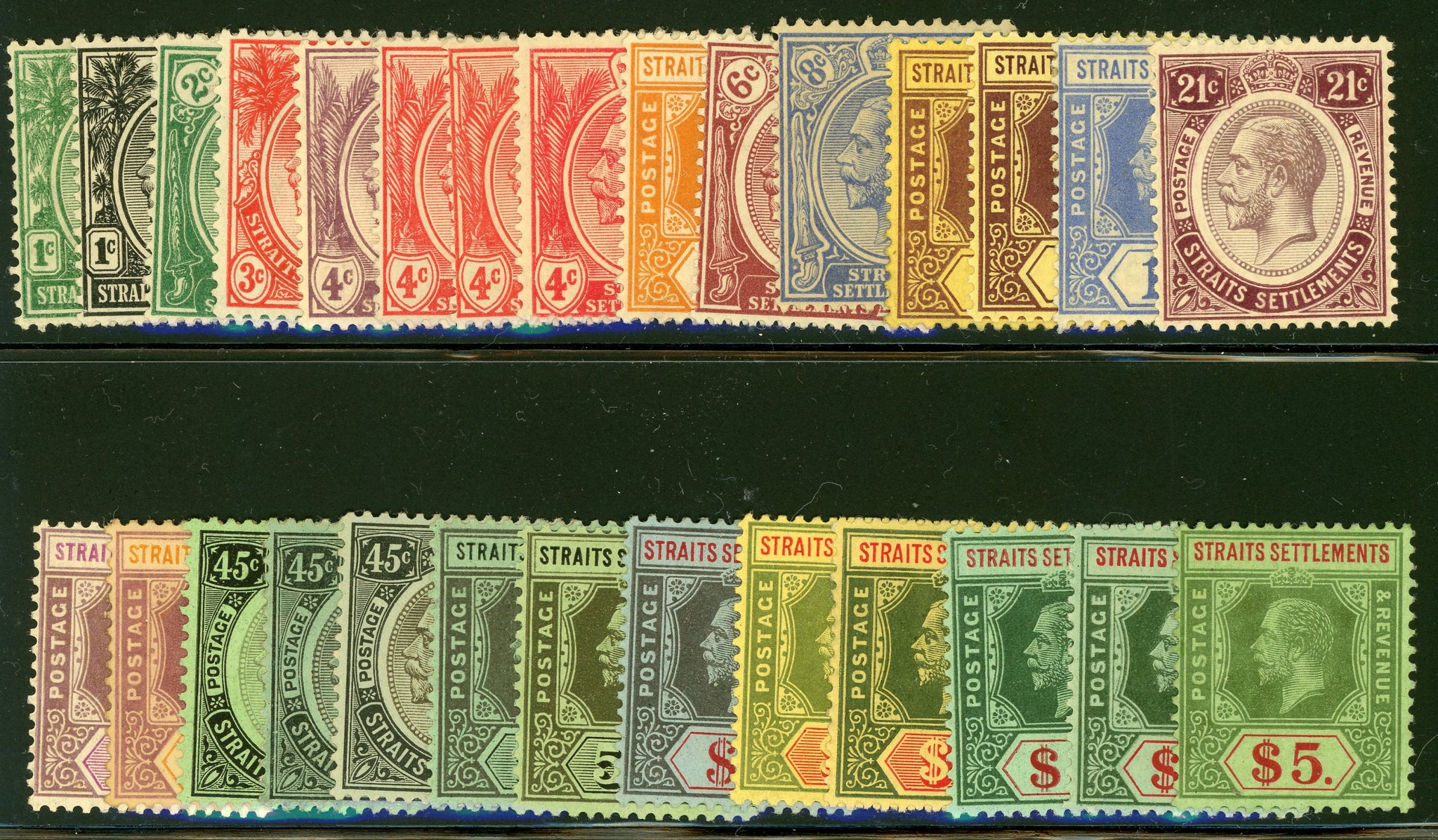 Malayan States Straits Settlements SG 193/212 plus Shades Set of 28