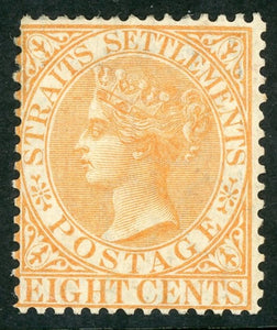 Malayan States Straits Settlements SG 14 8c Stamp Mint