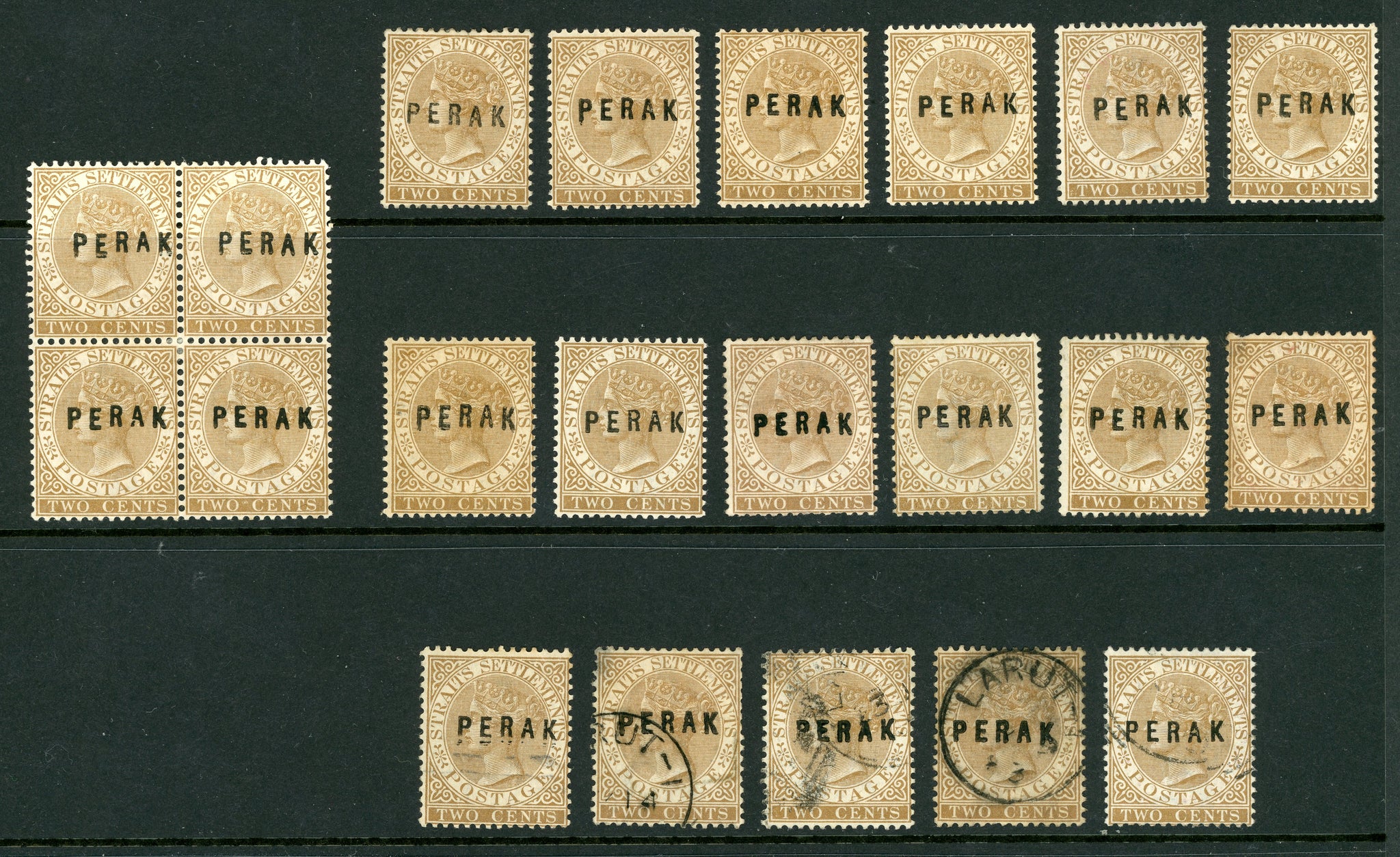 Malayan States Straits Settlements Perak Overprint SG 10 Collection