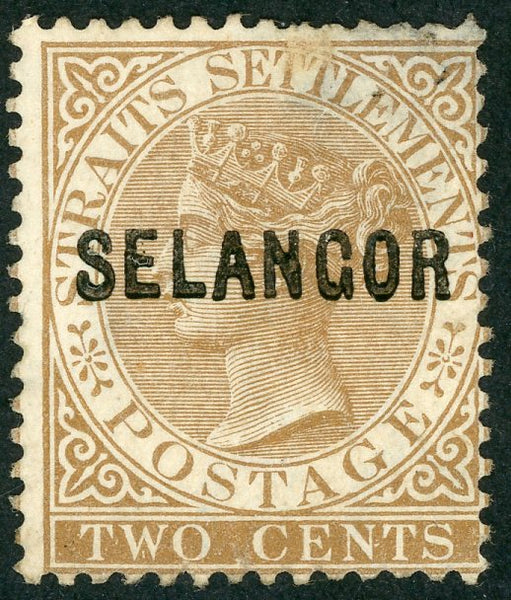 Malayan States Selangor SG 16 2c Straits Settlements Queen Victoria FU