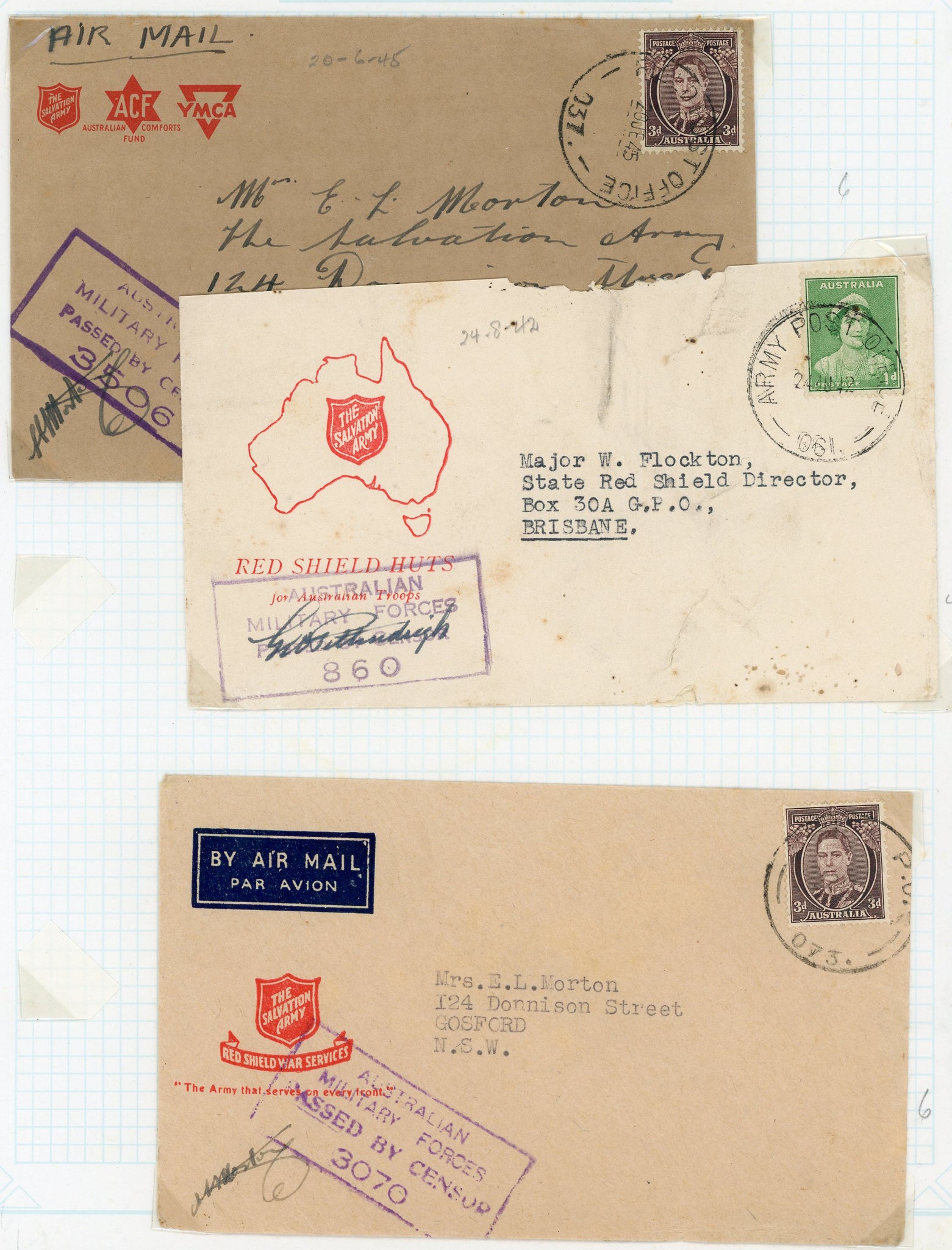 Military Mail AIF Field P.O Salvation Army Slogan