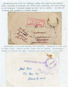 Commercially Used Cover Drummoyne Sydney Signs of Original Stamp Water Damaged