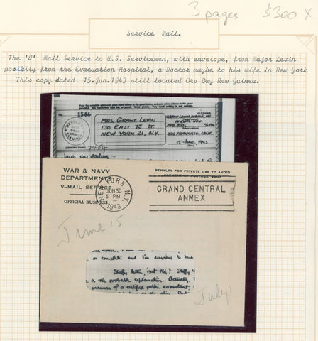 Military Mail V Mail Service to US Servicemen & Letter to GB from Electrician working on Aircraft