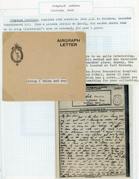 Military Mail V Mail Service to US Servicemen & Letter to GB from Electrician working on Aircraft