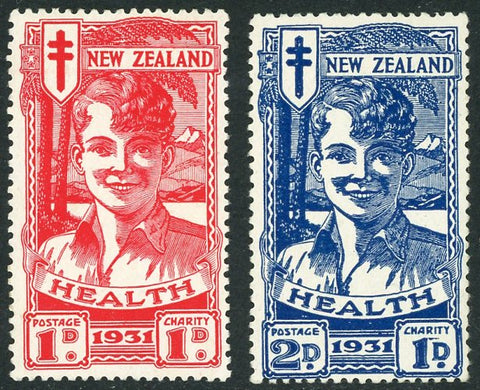 New Zealand SG546/7 Smiling boys Health Stamps Superb MUH Stamps