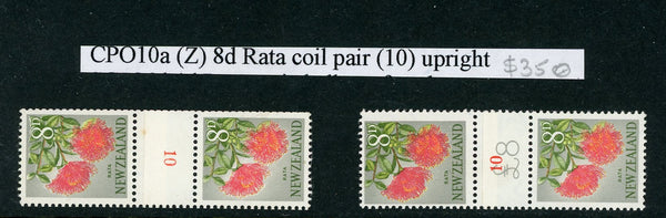 New Zealand CPO 10a (z) 8d Rata Coil Pair (10) Upright