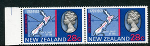 New Zealand 1969 SG906 Captain Cook Bicentenary Missed Embossing Left Unit MUH