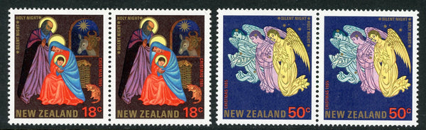 New Zealand 1985 Christmas Stamp Error Pairs Missing Letter H in Christmas