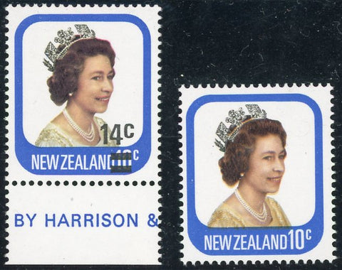 New Zealand SG1202 14c Queen Elizabeth Error Missing Yellow Stamp MUH