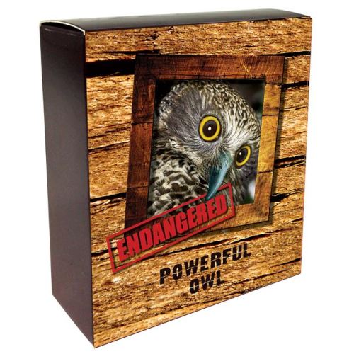 2018 Endangered and Extinct Series Powerful Owl 1oz 999 Silver Proof Coin Box Cert