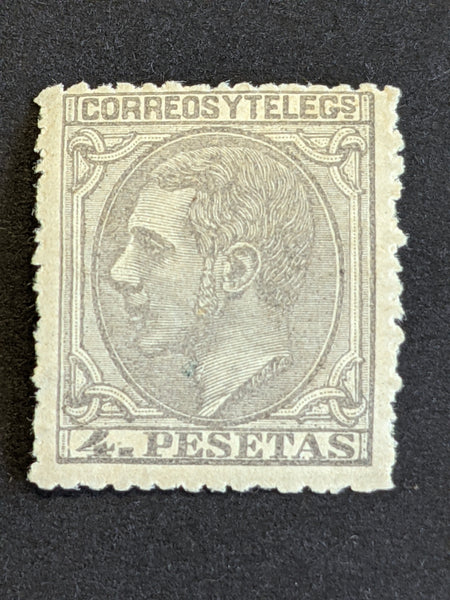 Spain 1879 SG 271 4p grey MLH