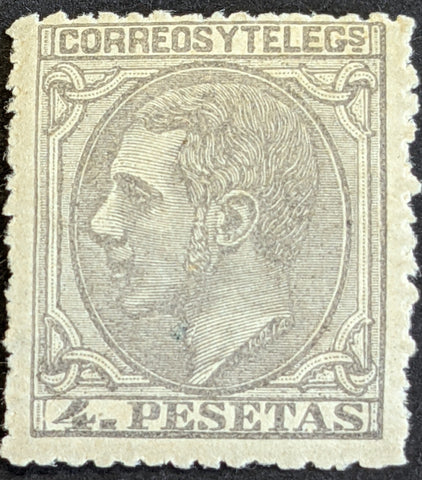 Spain 1879 SG 271 4p grey MLH