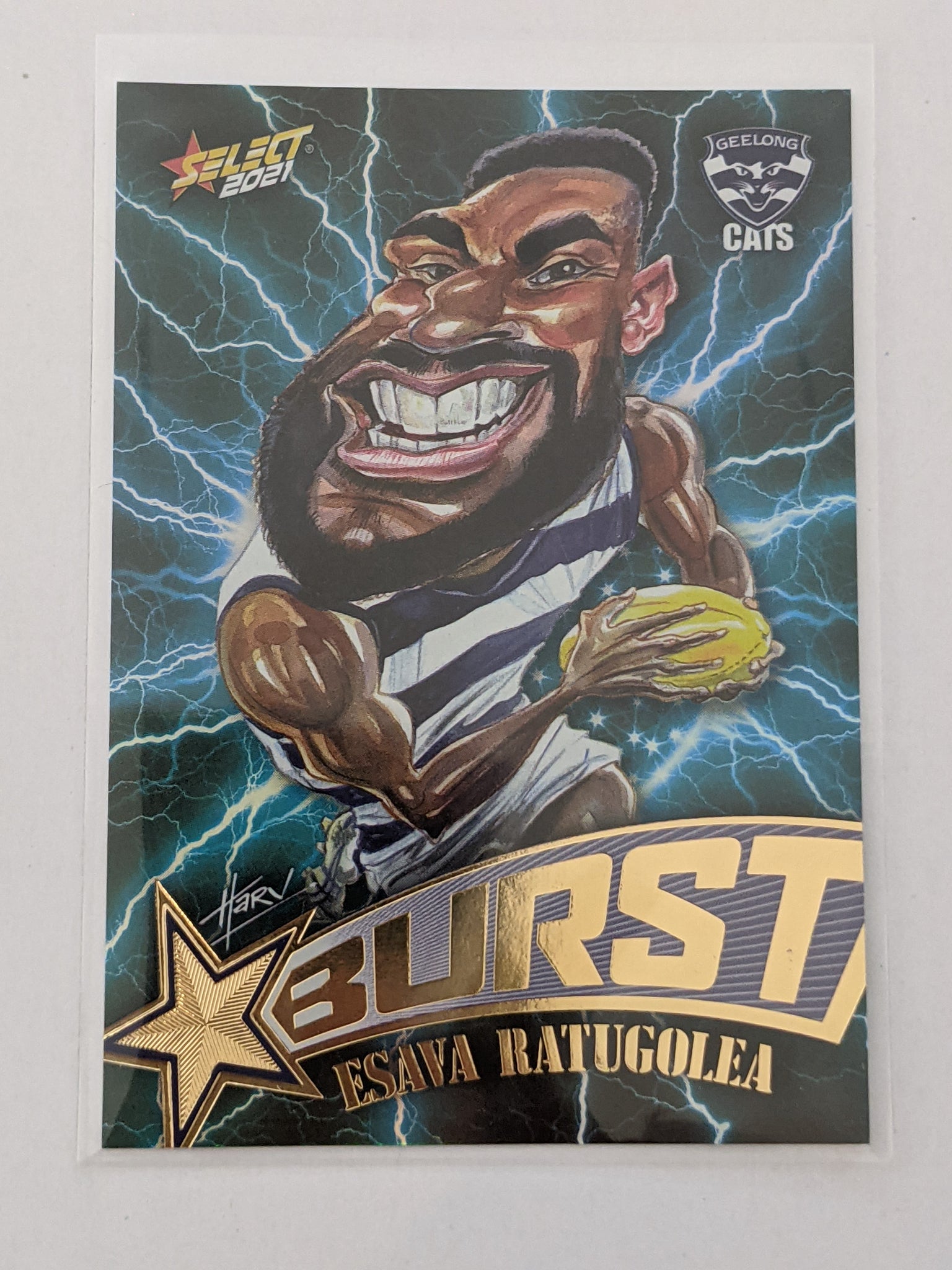 2021 AFL Select Footy Stars Lightning Burst Esava Ratugolea Geelong 27/210