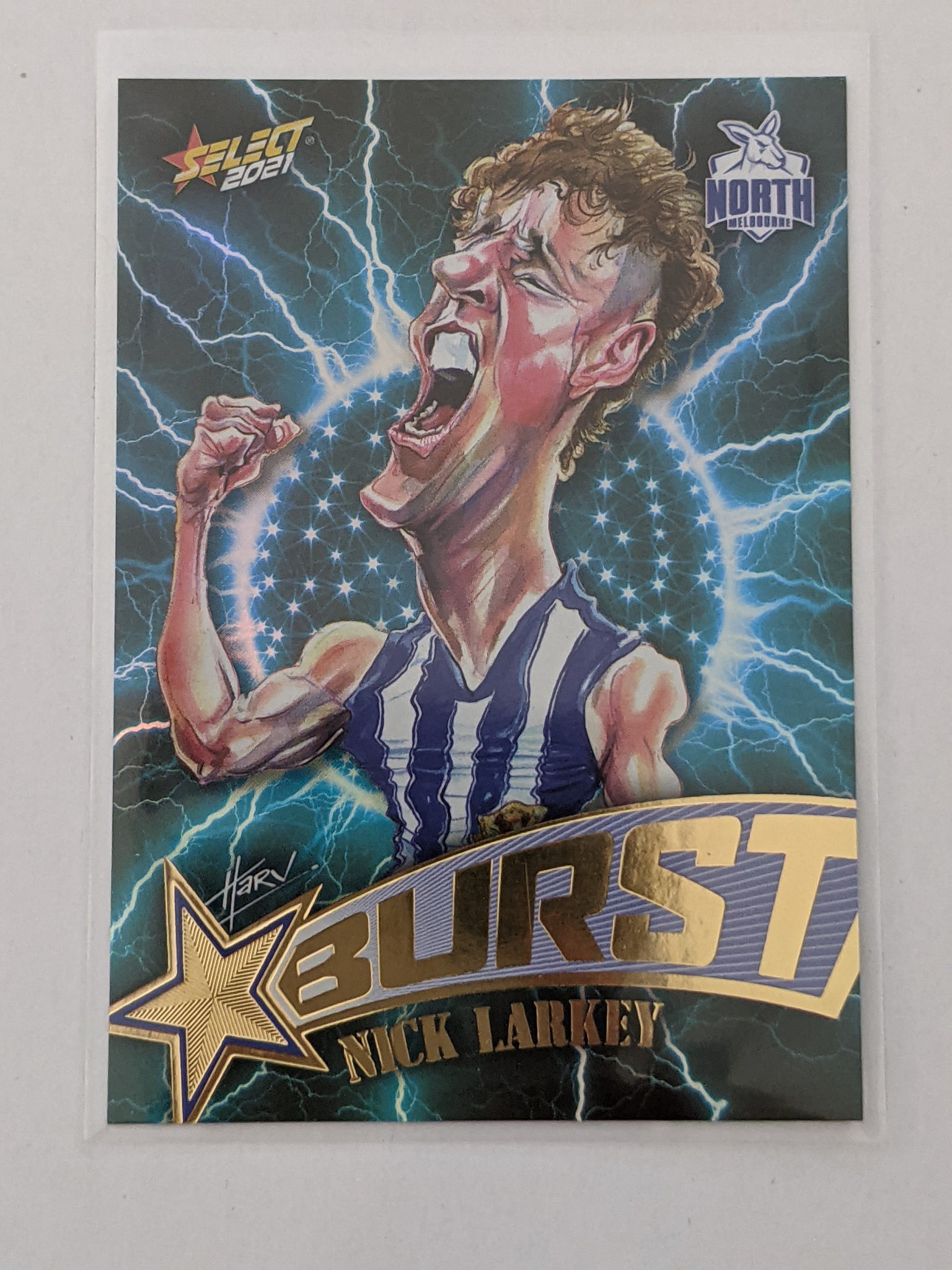 2021 AFL Select Footy Stars Lighting Burst Nick Larkey North Melbourne 64/210