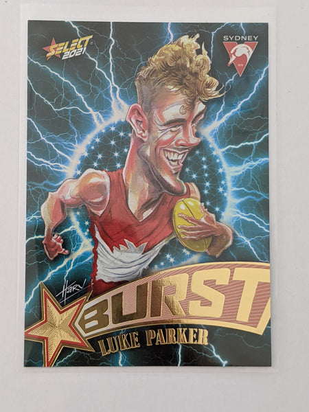 2021 AFL Footy Stars Lightning Burst Luke Parker Sydney 51/210