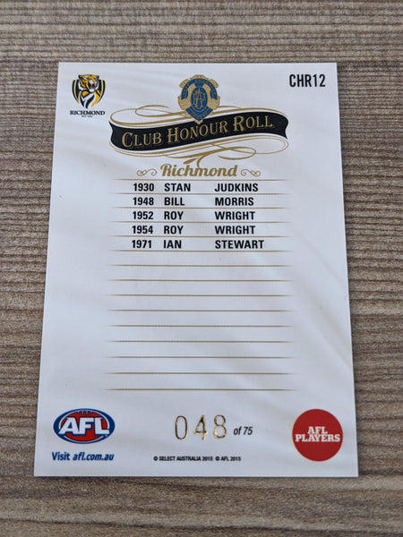 2015 AFL Select Honours 2 Club Honour Roll Richmond