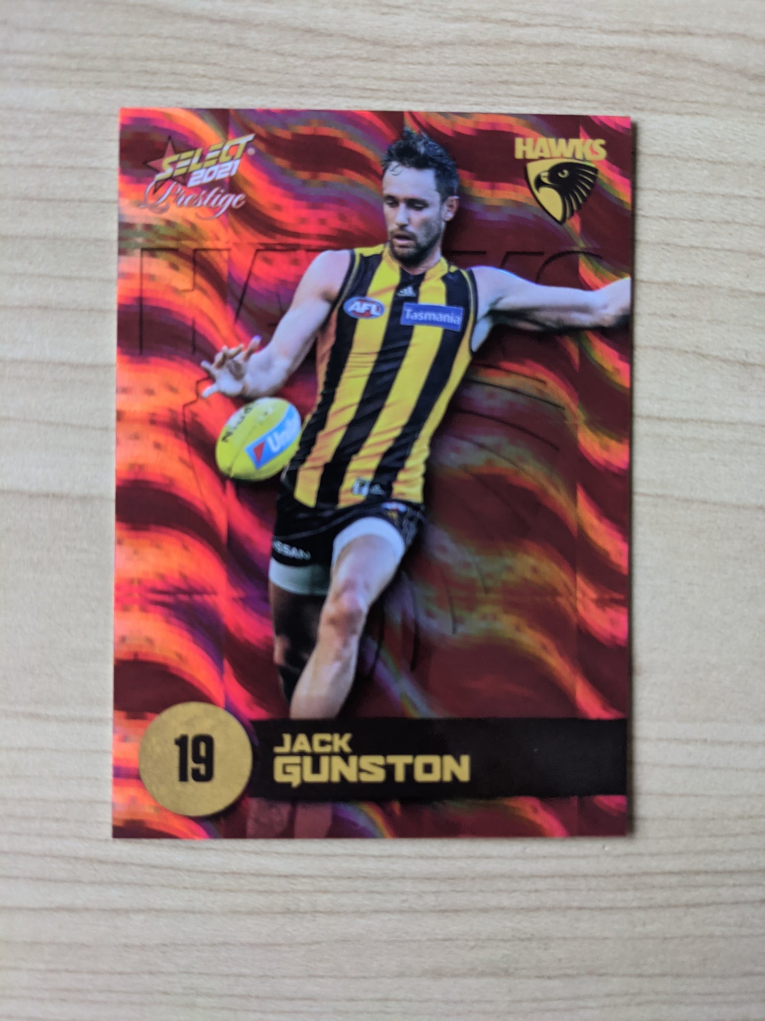 2021 AFL Select Prestige Red Parallel Hawthorn Jack Gunston 81/210