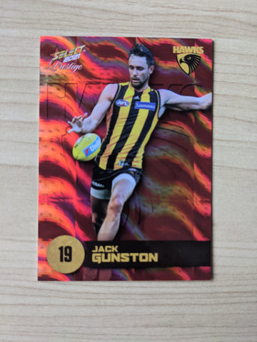 2021 AFL Select Prestige Red Parallel Hawthorn Jack Gunston 81/210