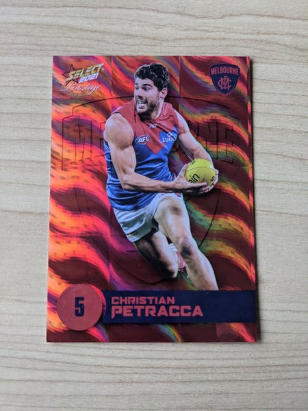 2021 AFL Select Prestige Red Parallel Melbourne Christian Petracca 195/210