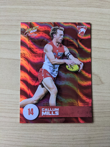 2021 AFL Select Prestige Red Parallel Sydney Callum Mills 40/210