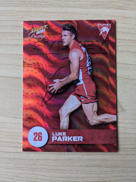 2021 AFL Select Prestige Red Parallel Sydney Luke Parker 160/210