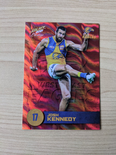 2021 AFL Select Prestige Red Parallel West Coast Josh Kennedy 146/210